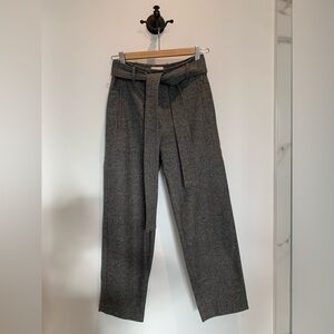 WILFRED CROPPED TIE FRONT TROUSERS